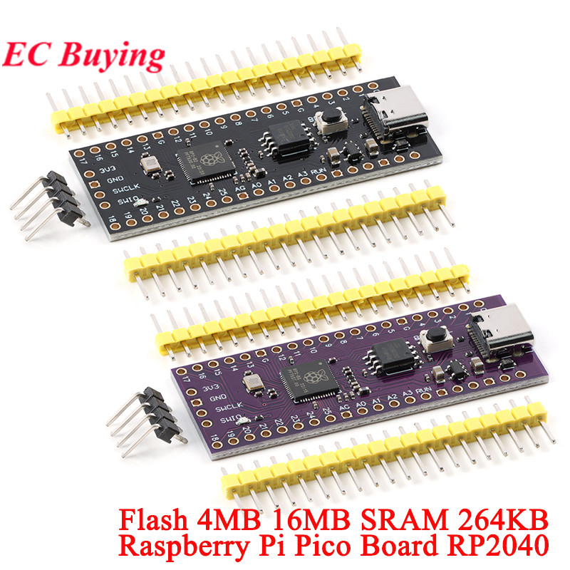 10 шт./1 шт. плата Raspberry Pi Pico RP2040 TYPE-C, двухъядерный процессор ARM 264 КБ, низкое энергопотребление, высокая производительность, 4 МБ, 16 МБ, модуль RP2 Micropython