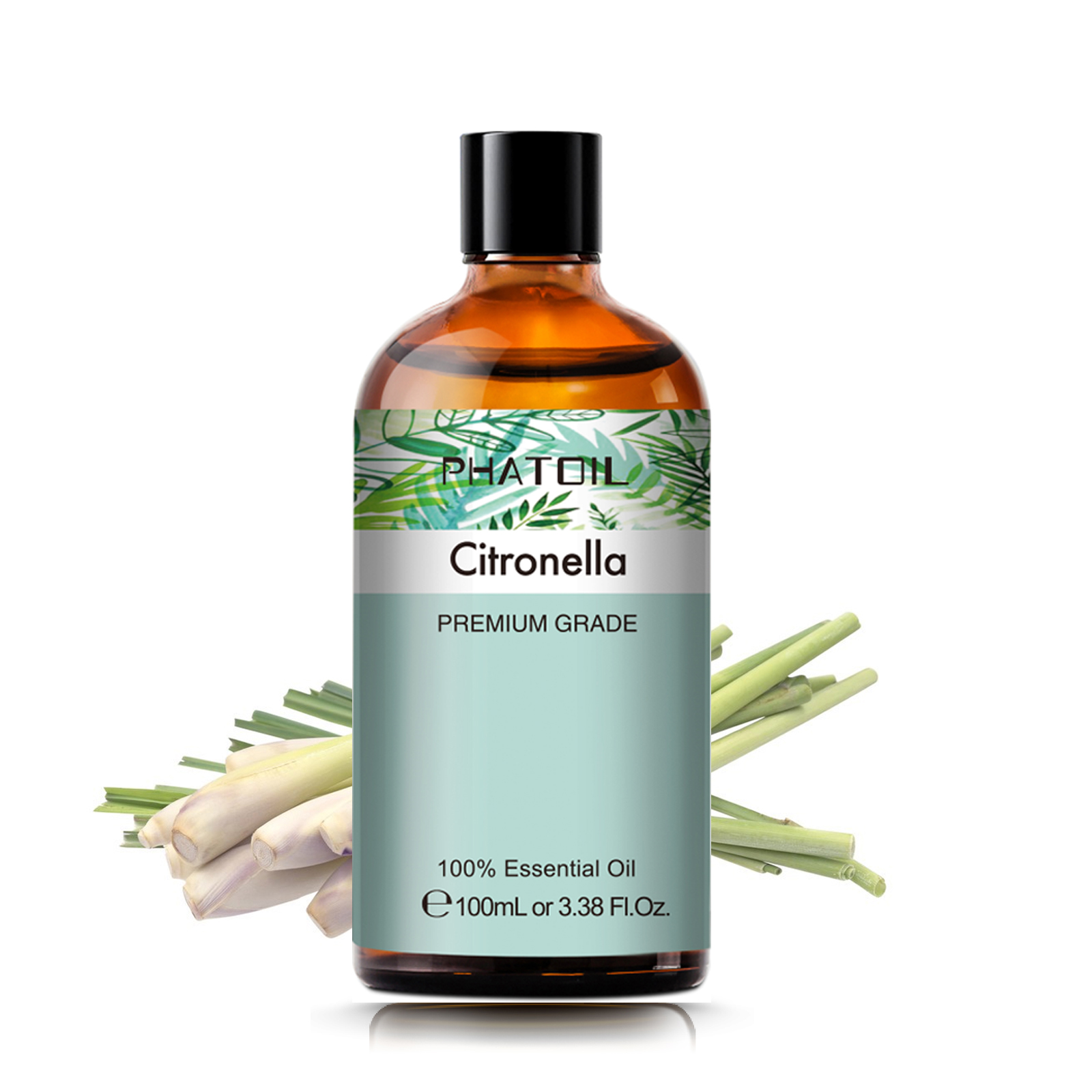 100 ml Citronella-Diffusor für ätherische Öle, reines natürliches Lavendel-Eukalyptus-Vanille, Pfefferminze, Basilikum, Teebaum, Nelken, aromatisches Öl
