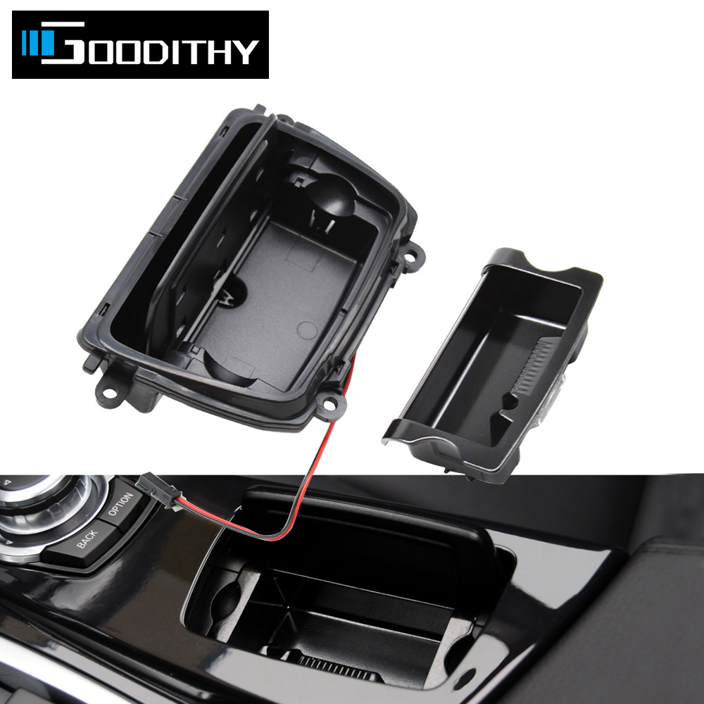 Cenicero de consola central de ABS para coche, conjunto de cubierta de caja de revestimiento para BMW serie 5, F10, F18, 520, 523, 525, 528, 530, 535, 2010-2017, 51169206347