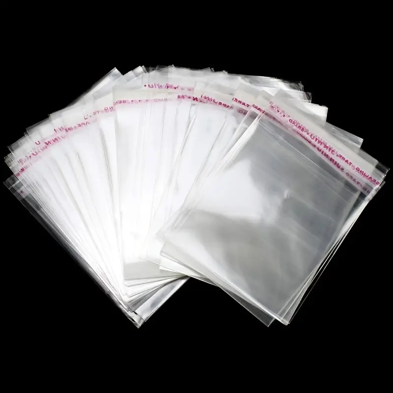 100PCS pieces Sealed and transparent packing. Product, candy - self-adhesive glass paper gift bag OPP Jewelry Bag