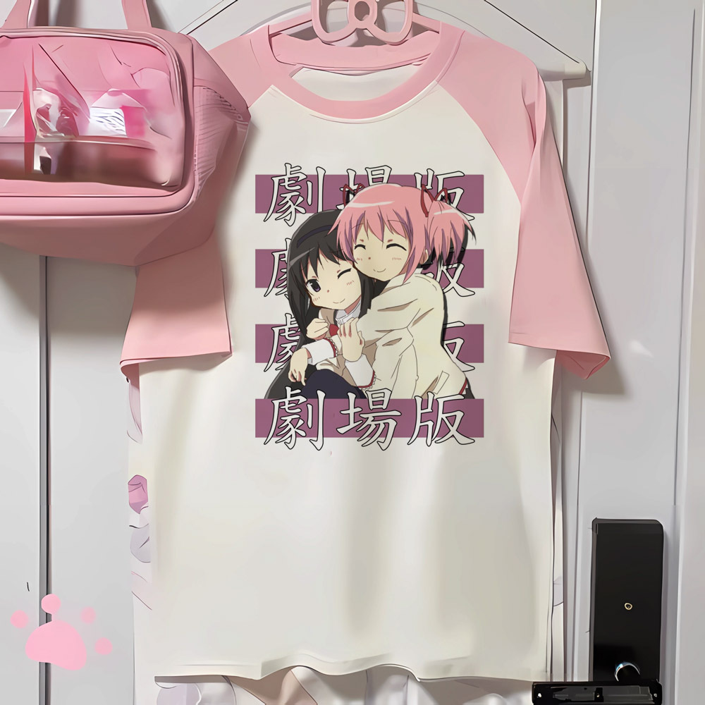 Футболка Madoka Magica, женская футболка в стиле Харадзюку, женская комическая одежда