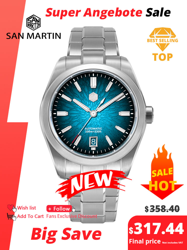 San martin 39mm sn0144 "janzhan" gaada relógio miyota 9015 design original estilo chinês vestido masculino relógios mecânicos automáticos