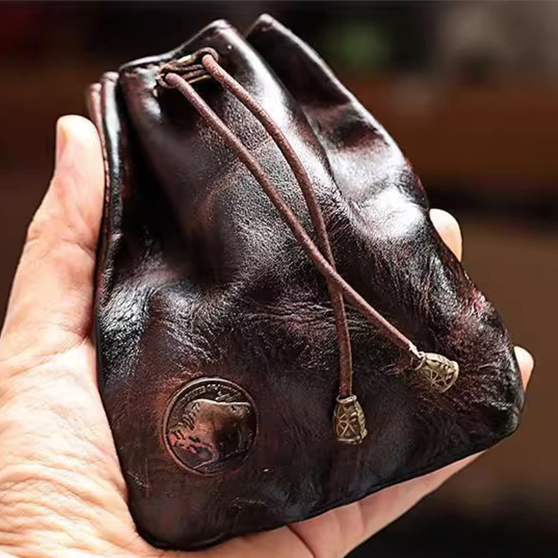 Porta-Chaves Retro em Couro PU WERLLANDS com Cordão e Bolsa para Moedas