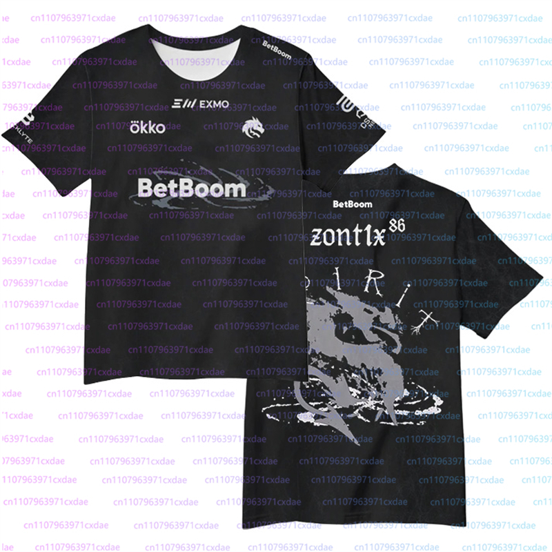 Duch Drużyny 2026 Nowe Koszulki CS2 Esports Uniformy Donk T-Shirty CSGO Odzież Treningowa dla Fanów Męskie i Damskie Sportowe Bluzki