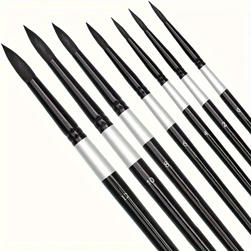 7pcs professional watercolor brushes, for students and beginners, acrylic, ink, and watercolor painting drawing brushes