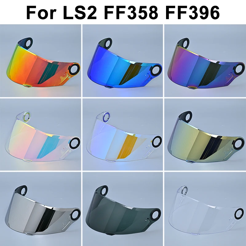 Viseira de capacete para ls2 ff358 ff396 viseira de capacete de motocicleta de rosto inteiro lente multicolorida adequada para ls2 ff358 ff396 ff392