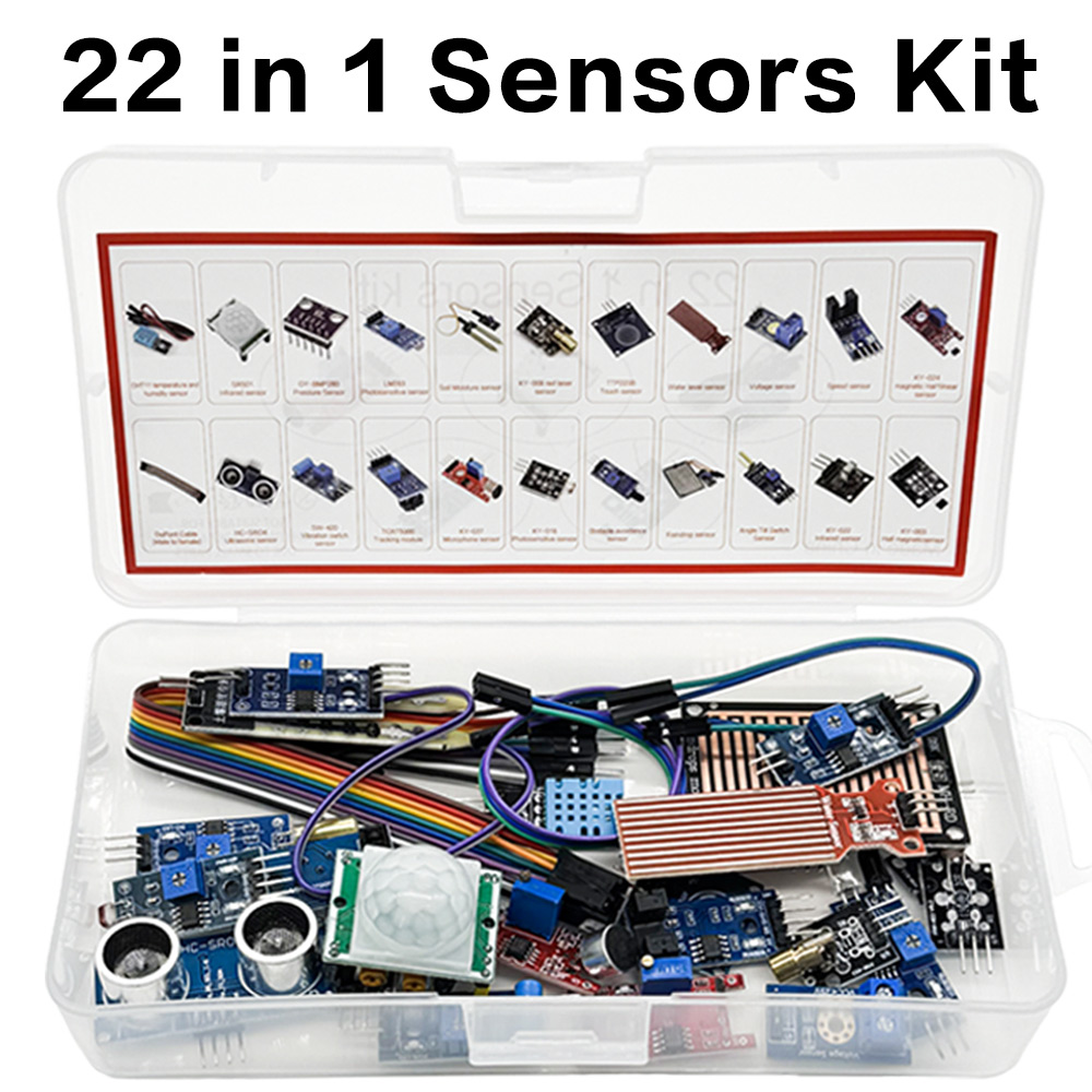 22 in 1 Sensors Moudles Starter Learning Kit voor R3 Board & Raspberry Pico Elektronische DIY Kit voor R3 MEGA2560 met doos