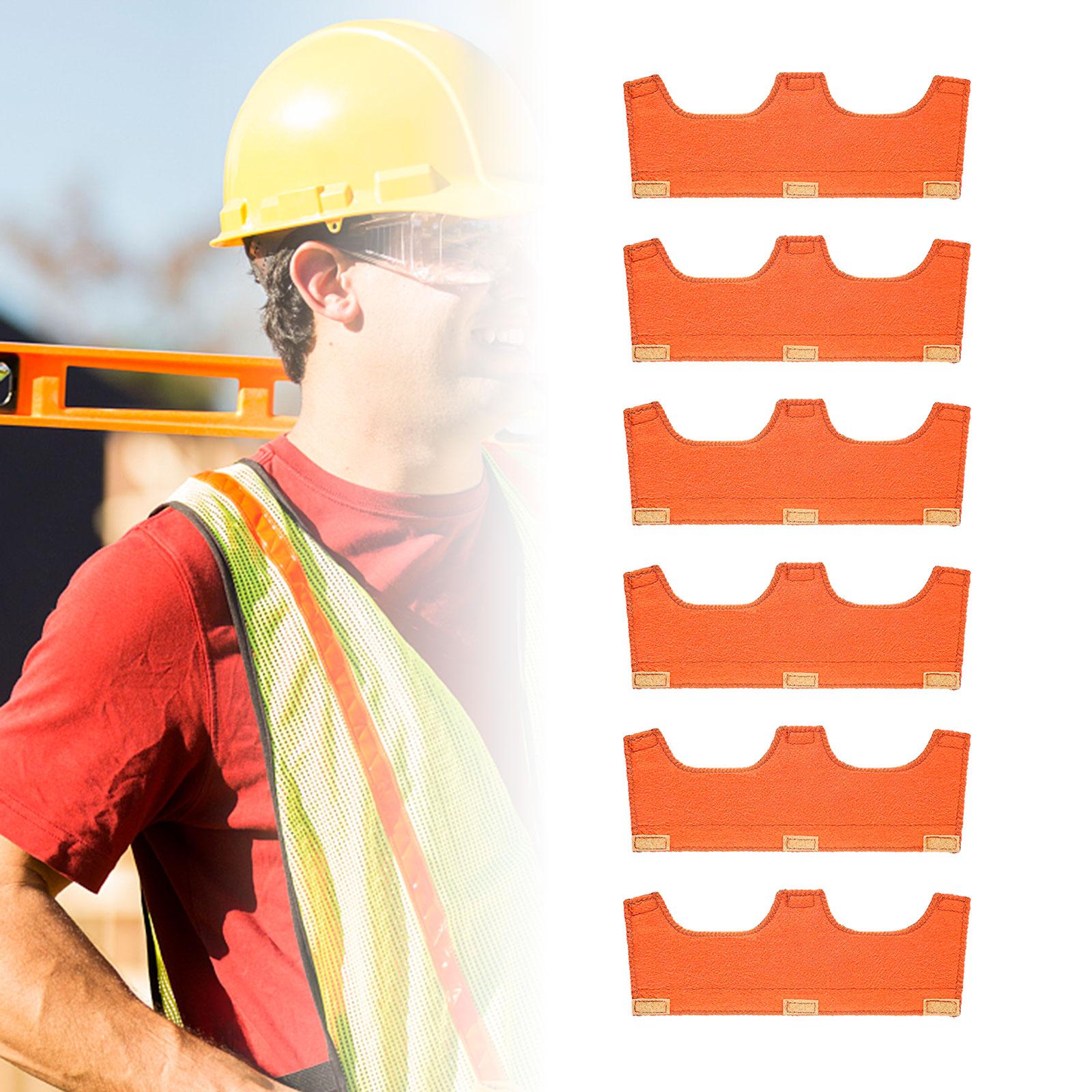 6x bandas para el casco casco banda para el sudor reutilizable casco almohadilla bandas para el sudor casco edredón almohadilla para el trabajo al aire libre