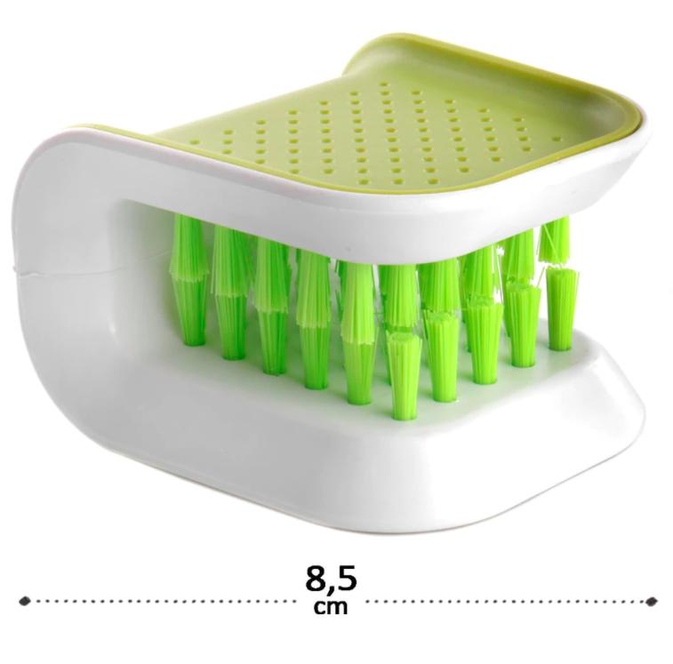 Cleaning Brush For Cutlery 8X5.5Cm Green Clink