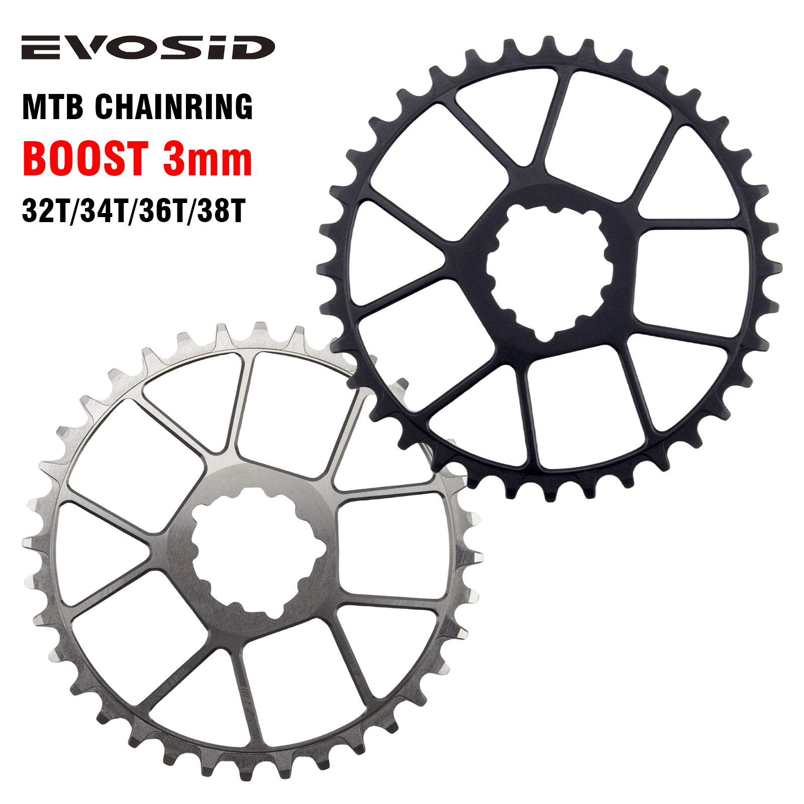 Do GXP 3mm Offset BOOST Chainring Mountain Bike 32T-38T Crown Bicycle Round Chainring Crankset Do Sram XX1 XO1 X1 GX XO X9