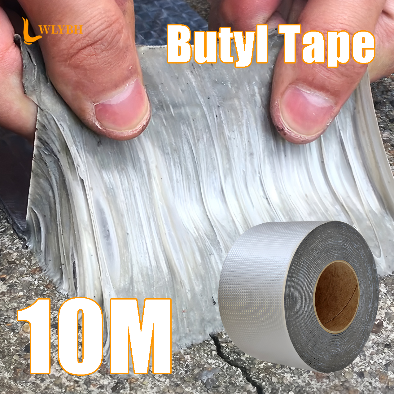 Waterproof Butyl Tape Super Strong High Temperature Resistant Adhesive Tape Aluminum Foil Sealant Tape Rooftop Wall Repair Strip