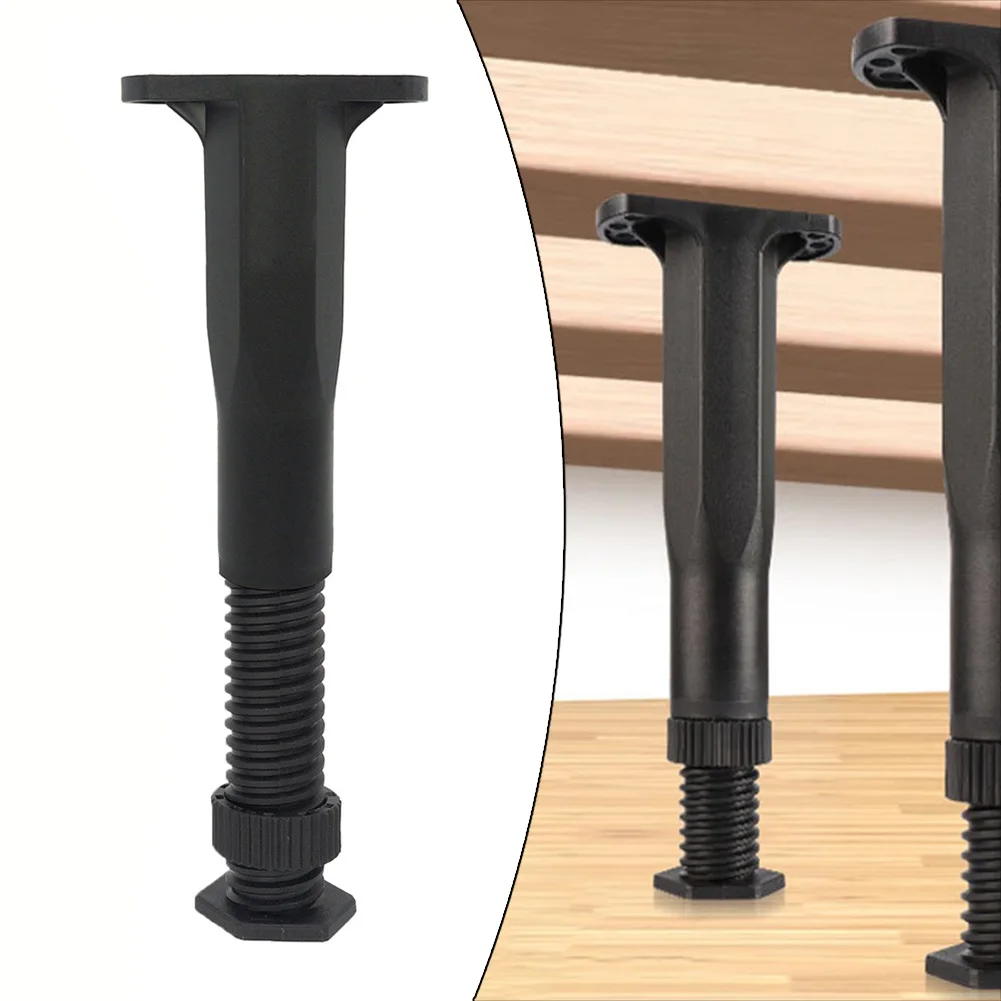 Soportes telescópicos para muebles, patas de plástico y acero, soporte ajustable para vigas de cama
