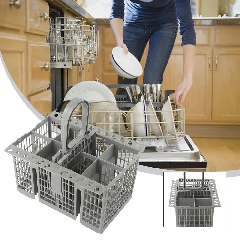 Cesta de talheres destacável para máquina de lavar louça, portátil, garfo, colher, armazenamento de talheres, cozinha, ferramentas multifuncionais para lavar louça ﻿ ﻿