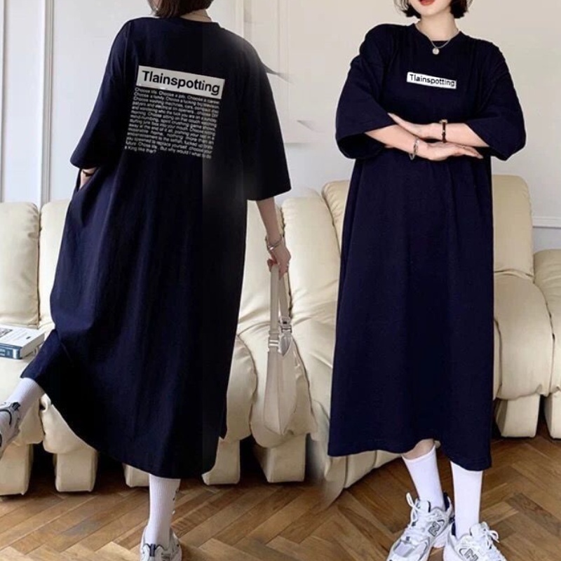Blouses Chique jurk Vintage casual dames plus size T-shirts Jurk Nieuw in Koreaanse dames streetwear oversized vrouwelijke T-shirts