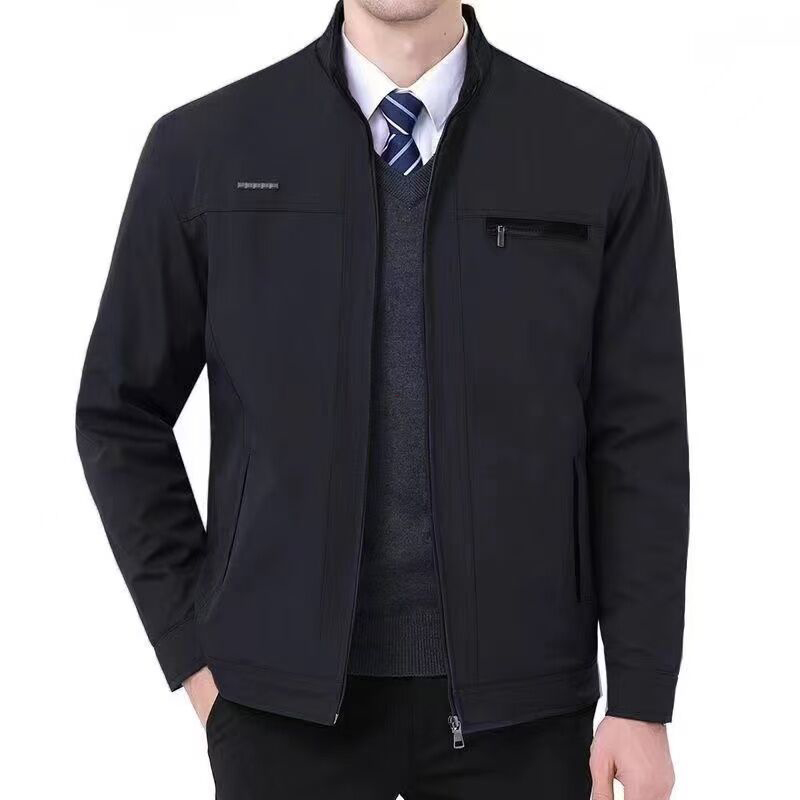 Primavera outono jaqueta masculina fina casual jaqueta de negócios masculino vestido de escritório casaco homem jaquetas sociais para homens outerwear preto M-XXXL