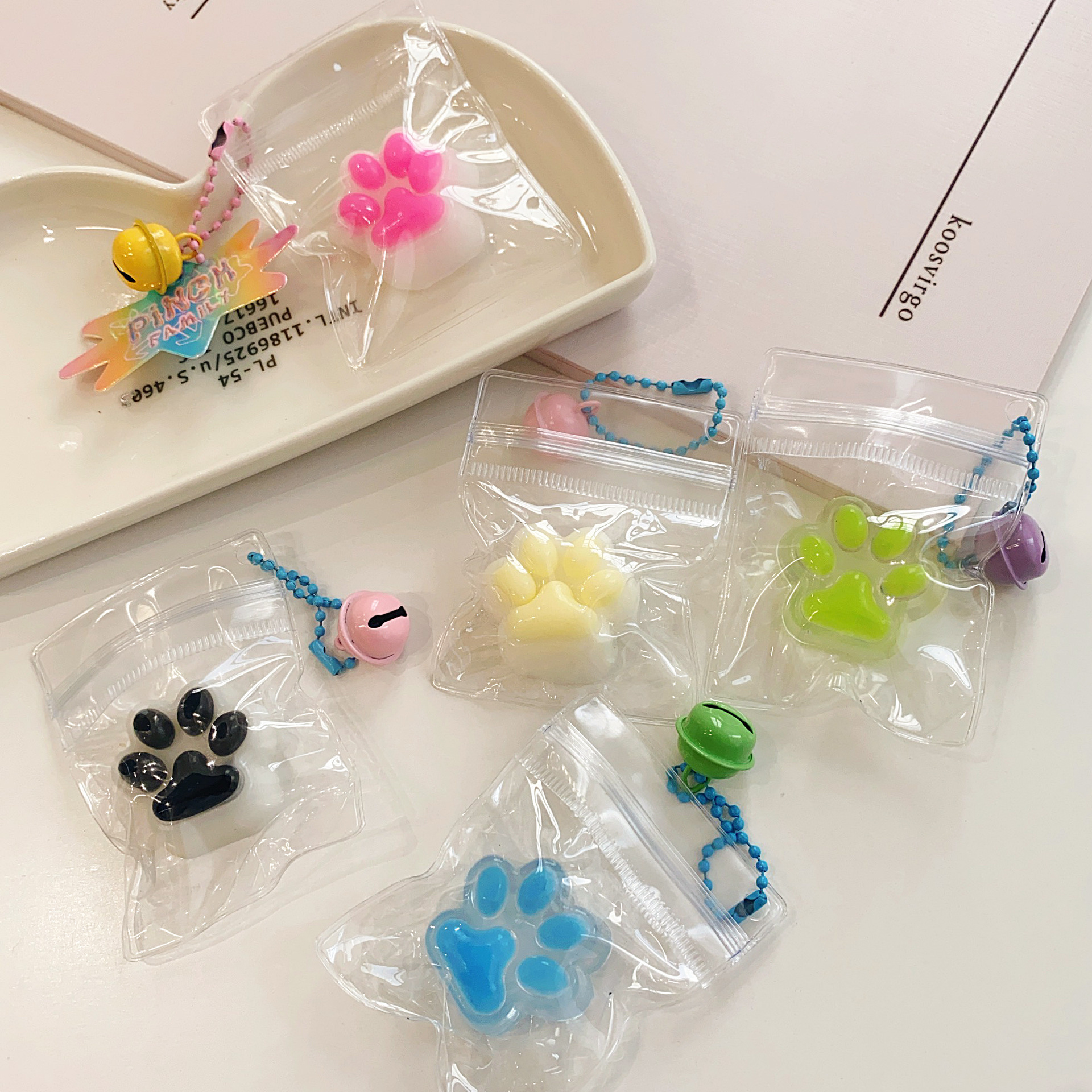 ミニクリスタル猫の爪ペンダントコアラストレスリリーフフワフワそわそわおもちゃ餅抗ストレス大人子供遅いリバウンド感覚おもちゃ