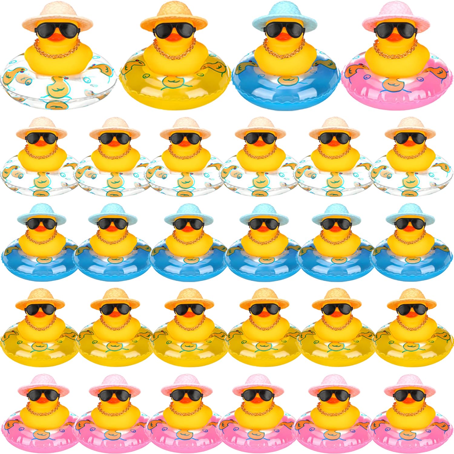 6–36 Set Mini-Gummienten in großen Mengen, Sommer-Gummi-Enten, Badewanne, Dusche, Enten für Babyparty, Auto-Armaturenbrett-Dekoration