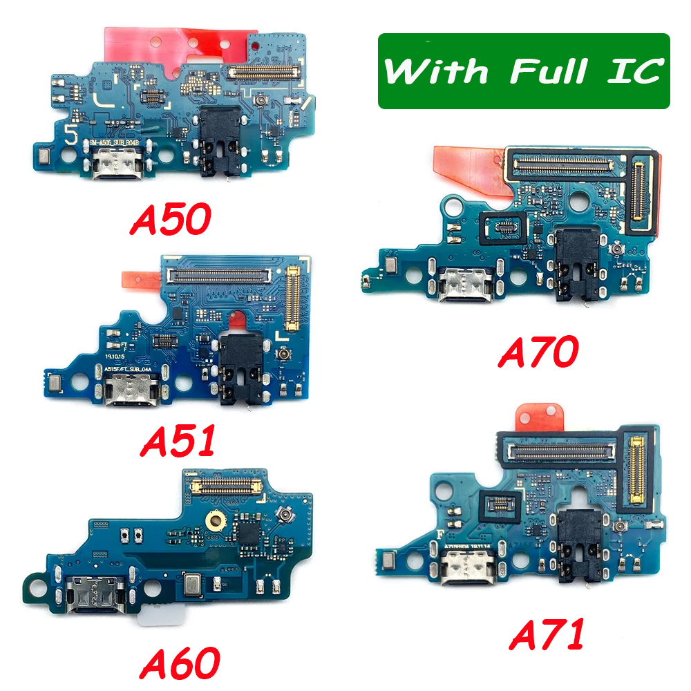USB Charger Charging Port For Samsung A71 A70 A51 A50 A41 A40 A31 A30 A21S A20 A60 A10 Dock Connector Microphone Board