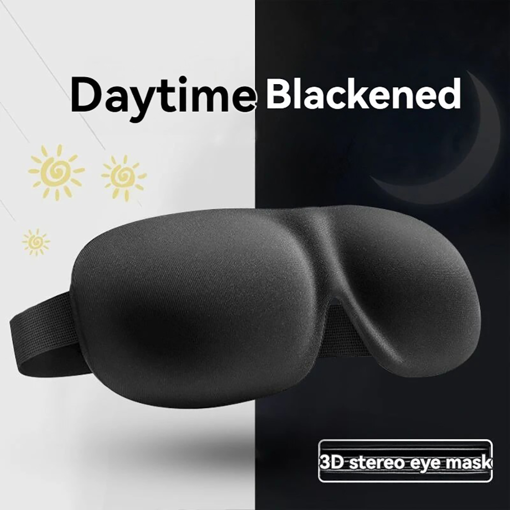 Masque de sommeil 3D, bandeau pour les yeux, doux, respirant, respectueux de la peau, pour le repos, la pause déjeuner, les voyages, occultant la lumière