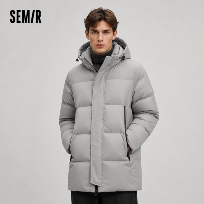 Semir Donsjack Heren Winter 90% Donsvulling Winddicht Drie-resistent 2026 Nieuwe Outdoor Lange Capuchon Puffer Warme Herenkleding