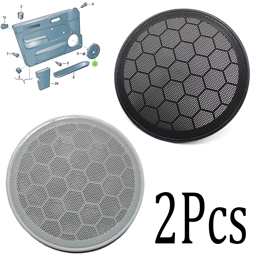 2 Stuks Zwart/Beige/Grijs Zwart Deur Luidspreker Cover Grill 3B 0868149   Fit For VW Beetle Passat B5 Jetta MK4 Golf GTI 1999-2005