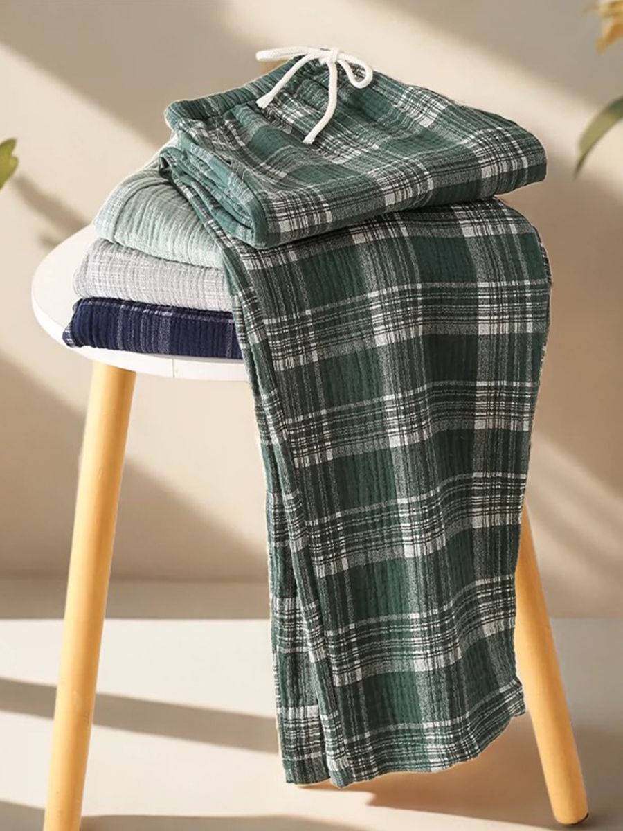 Pajama Pants Men's Summer Trousers Thin Loose Large Size Spring and Autumn Casual Home Pants Men Can Wear Outside