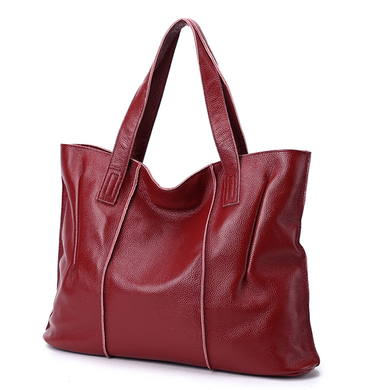 Bolsa de couro de vaca de grande capacidade feminina retro moda sacos de luxo senhoras real natural bolsa de ombro de couro de vaca para senhora