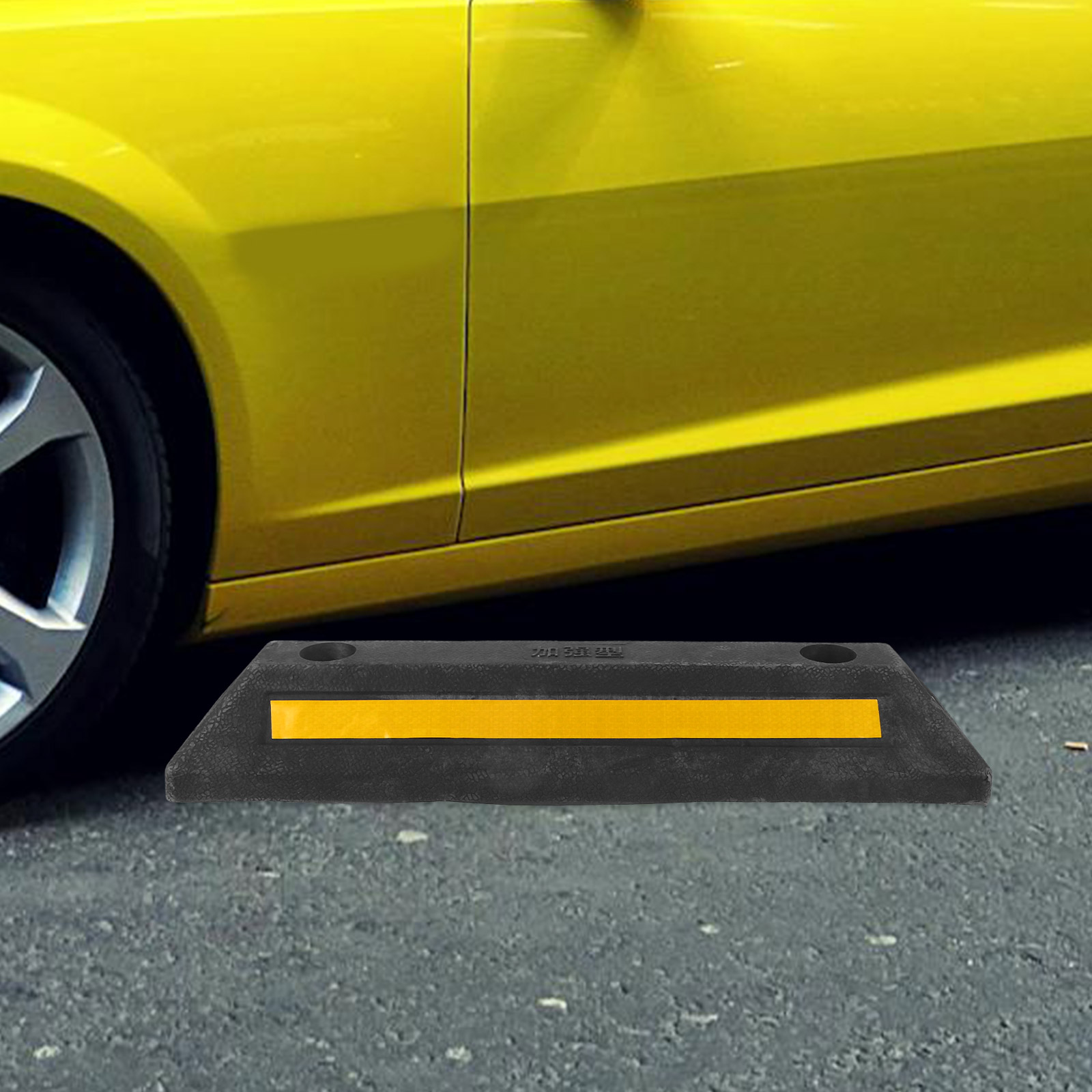Parkstopper aus Gummi, Auto-Stopper, Garagenbodenbegrenzer, Geräte, Radführung, Reifenblöcke, Auffahrt, Fahrzeugstopper, rutschfest