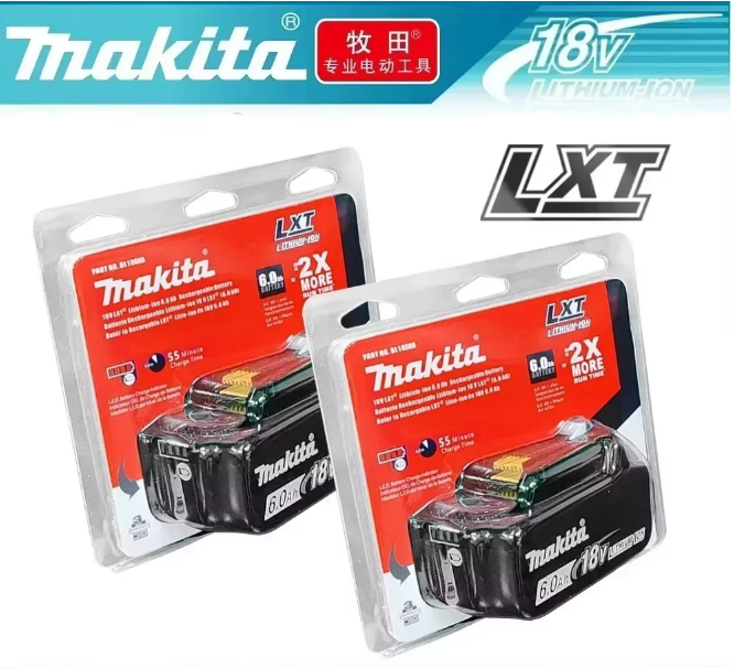 Оригинальный литий-ионный аккумулятор Makita 18В 6.0Ач, перезаряжаемый, 18В 6000мАч, замена для BL1860 BL1850 BL1860B