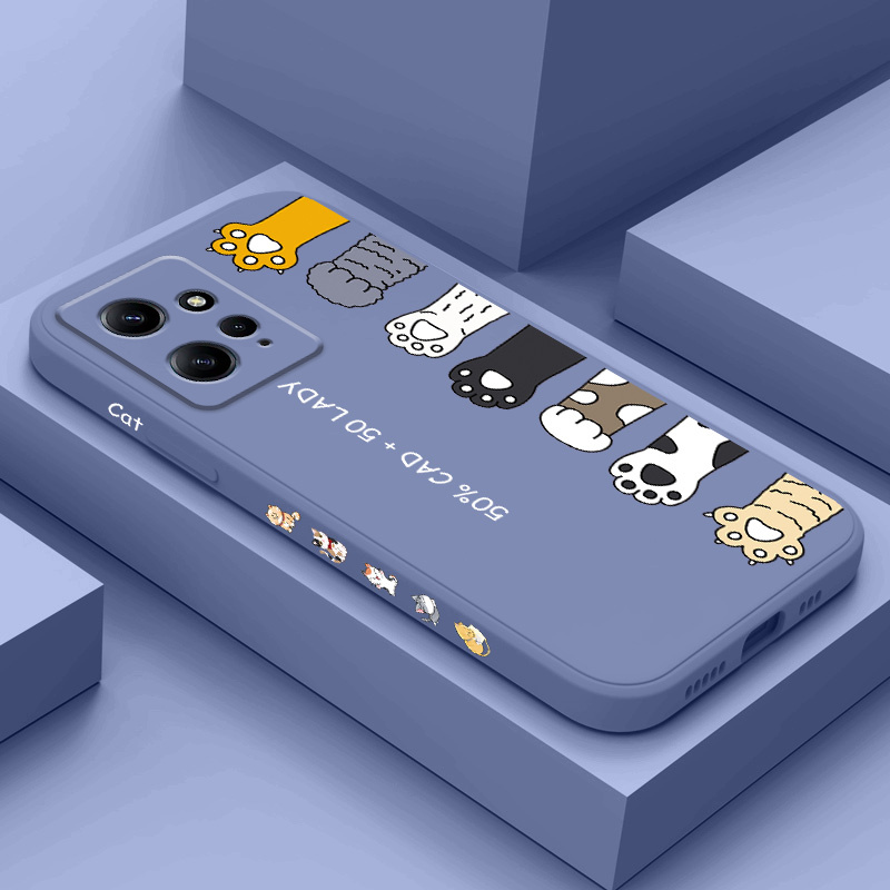 Funda de teléfono Cat Litter para Xiaomi Redmi Note 13 12S 11 11S 10 10T 10S 9 9S 8 7 Pro Plus 4G 5G cubierta de silicona líquida