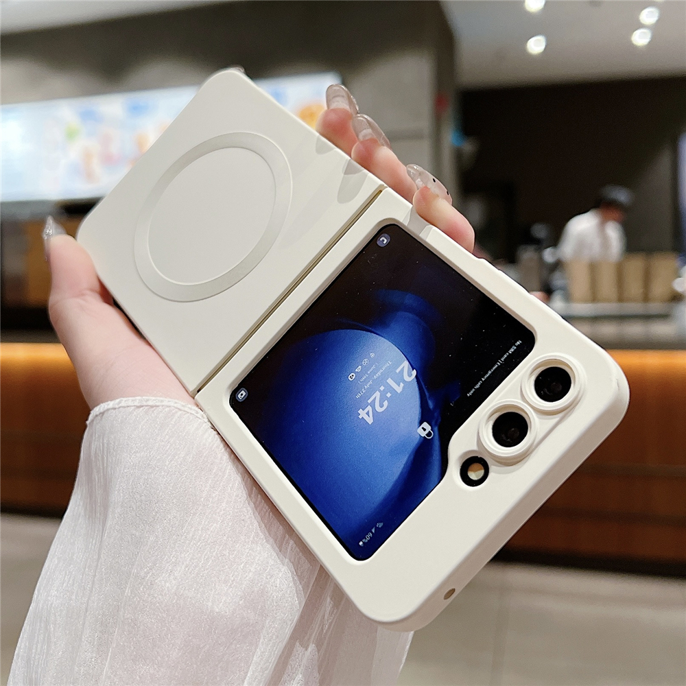 Vloeibare siliconen magnetische hoes voor Samsung Galaxy Z Flip 7 6 5 4 3 Draadloos opladen Schokbestendige bescherming Soft Cover voor ZFlip7