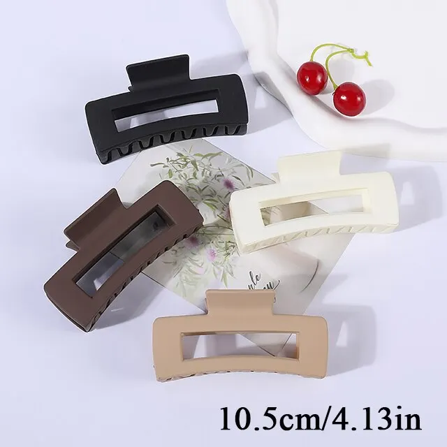 4 pçs/set feminino meninas garra clipes café preto garra de cabelo antiderrapante caranguejo grampos barrette moda acessórios para o cabelo presentes