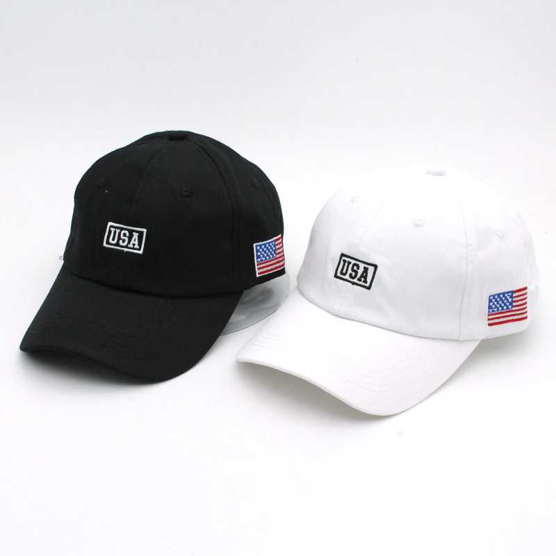 Nova simplicidade chapéus bandeira americana eua letras bordados bonés de beisebol masculino e feminino esportes ao ar livre pára-sol bonés