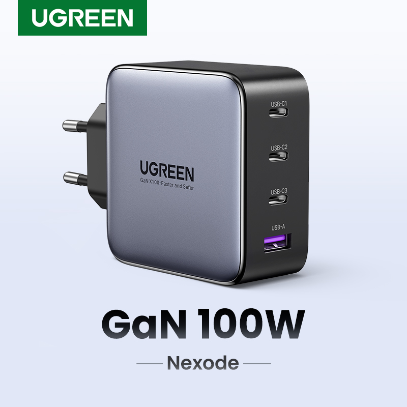 UGREEN GaN ładowarka 100W USB C PD szybka ładowarka QC4.0 3.0 szybkie ładowanie przenośna ładowarka do telefonu iPhone 13 Macbook Laptop Tablet