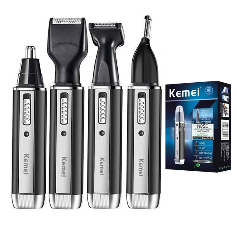 Kemei tondeuse électrique tout-en-un rechargeable pour hommes kit de toilettage tondeuse à barbe tondeuse à sourcils faciale nez oreille rasoir