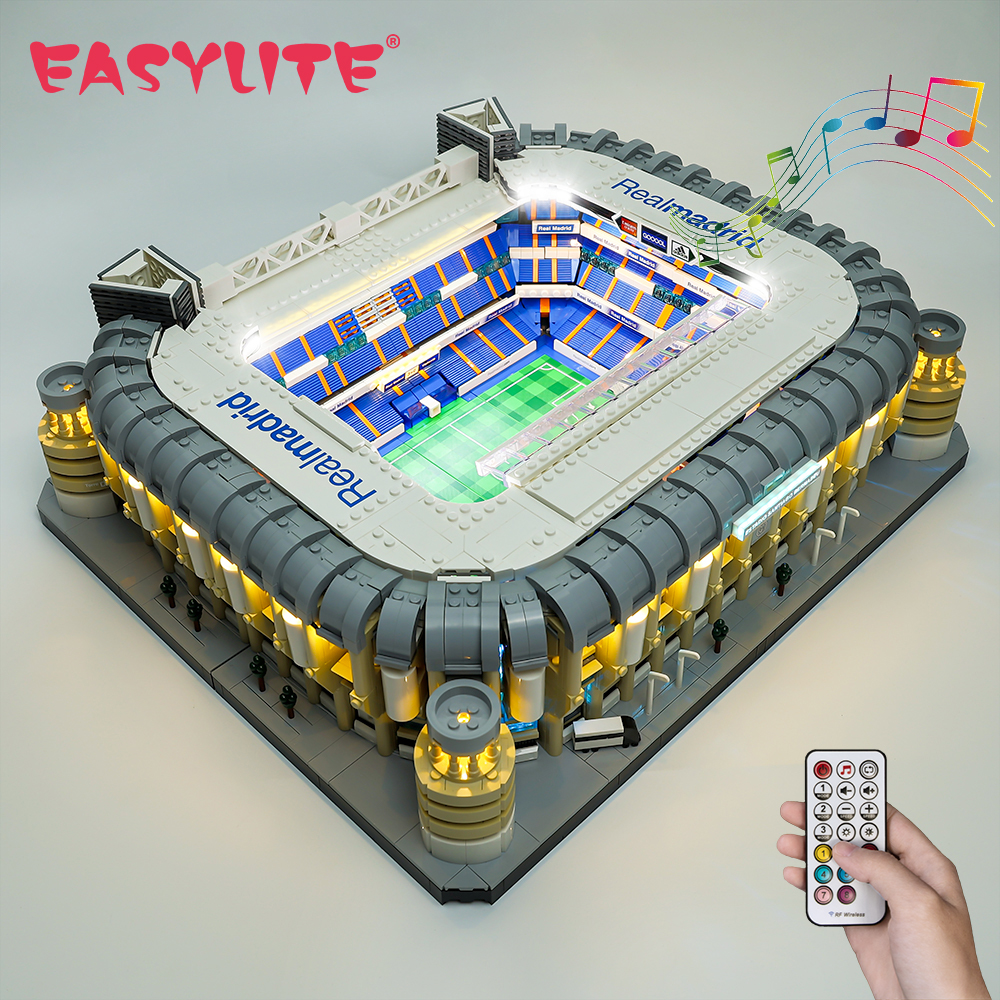 Set Lampu LED untuk Creator 10299 Kit Lampu Hanya Membangun Blok Bangunan Stadion Santiago De Chile Real Madrid Tidak Ada Model