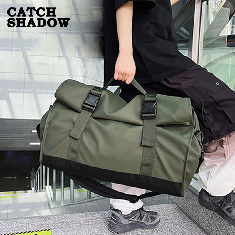 Bolsas de viaje de moda para mujer, bolso deportivo de gran capacidad para hombre, bolso de fin de semana impermeable, bolso de mensajero femenino de viaje seco y húmedo