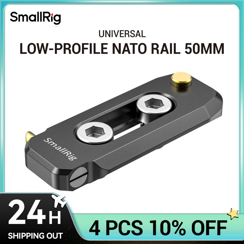 SmallRig Low-profile หนา 6 มม. NATO Rail 50 มม.พร้อม NATO Clamp สําหรับ QUICK RELEASE 1/4 "-20 สกรูยึด BUN2468B