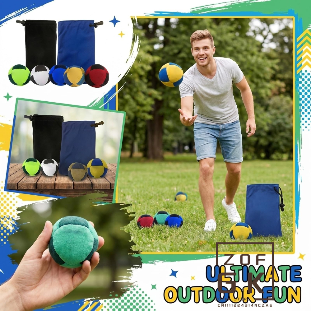 Bolsas de Fútbol Americano (Hacky Footbag) Cosidas a Mano, para Ejercicio al Aire Libre, Alivio del Estrés y Entrenamiento de Coordinación