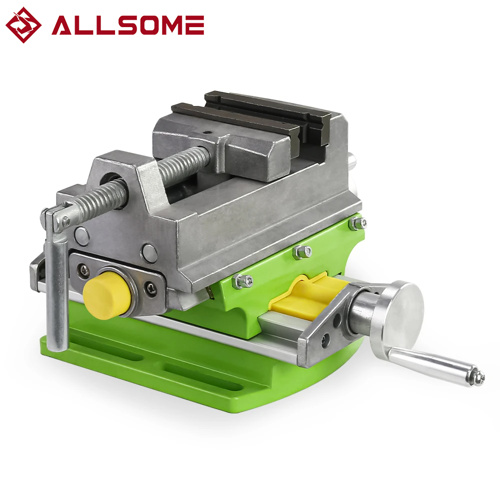 Allsome BG-6368 3-дюймовые поперечные скользящие тиски с композитной скользкой для мельницы и сверлильного пресса, поперечные скользящие тиски