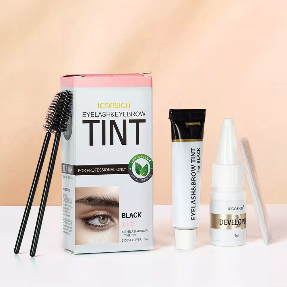 Kit de teinture pour cils et sourcils, teinte rapide, Gel, crème pour sourcils, noir/marron/café, rehausseur de sourcils, Mascara, outil de maquillage