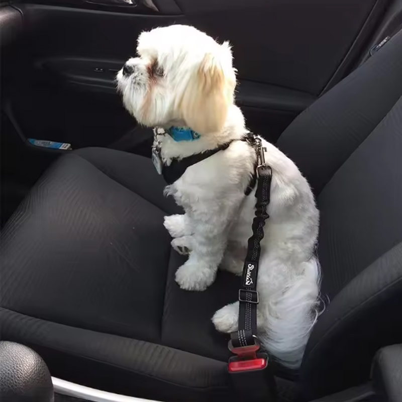 Suministros para mascotas, cinturón de seguridad para coche, cinturón de seguridad de tracción para perros, cuerda de seguridad elástica acolchada, hoja de tracción, hoja de tracción para perros