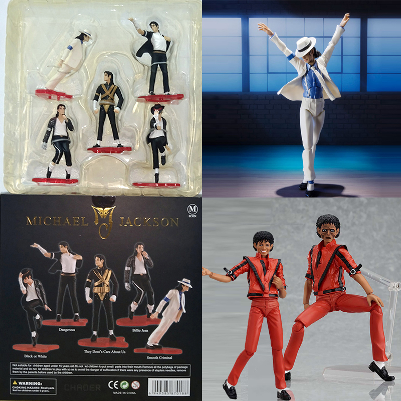 Michael Jackson halus Criminal Moonwalk Action Figure koleksi Model mainan Figma 096 Michael Jackson MJ Thriller koleksi