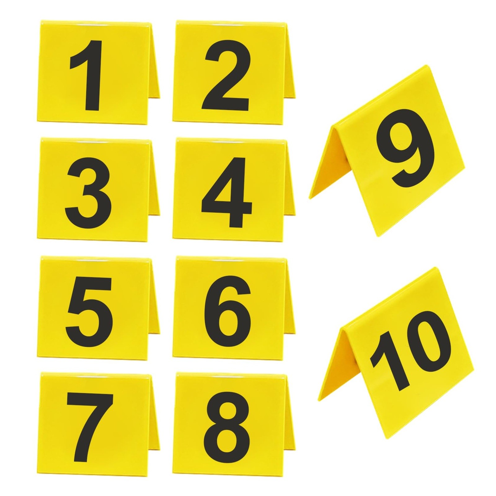 10PCS Signage Wedding Banquet Restaurant Table Evidence Acrylic Marker Game Crime Scene Markers Double Sided Number Numbers