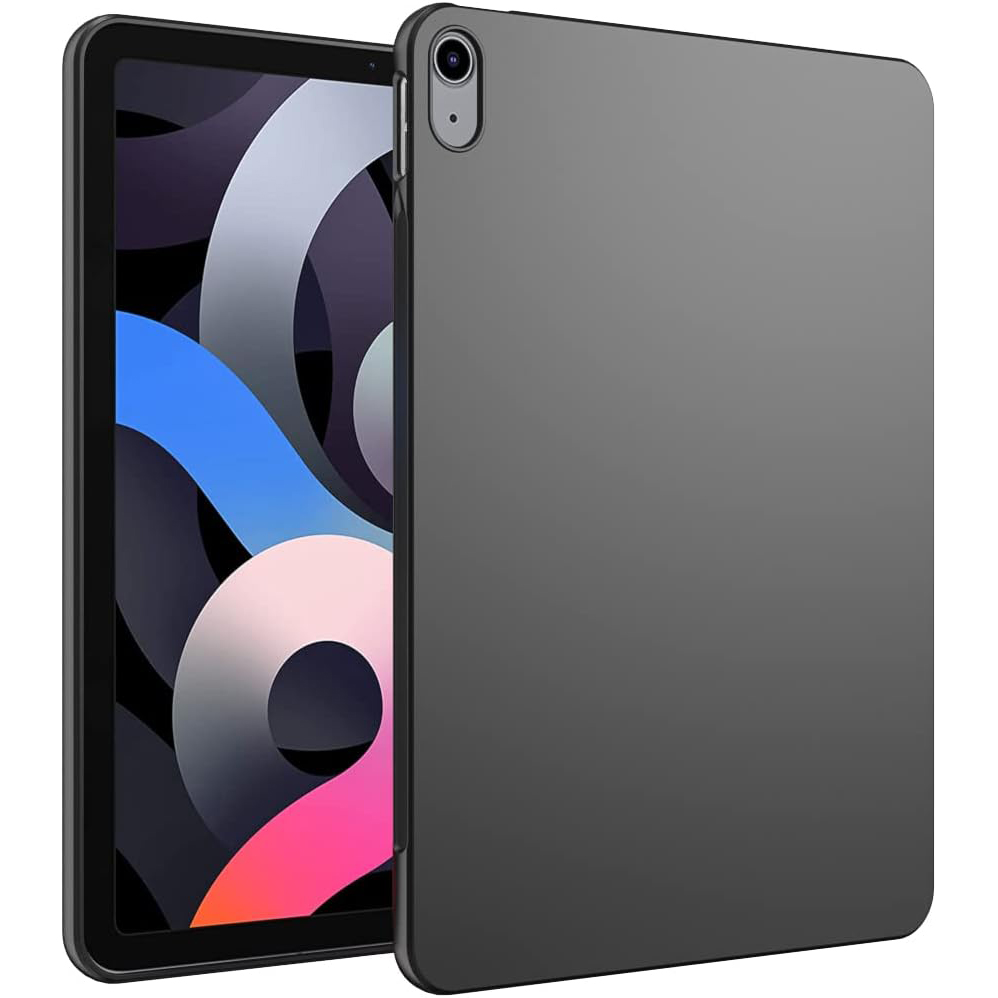 Capa de silicone para tablet, para ipad air 5 4 mini 2 3 4 ipad 5 6 7 8 9 10 gen pro 11 ''12.9'' flexível macio tpu capa traseira preta