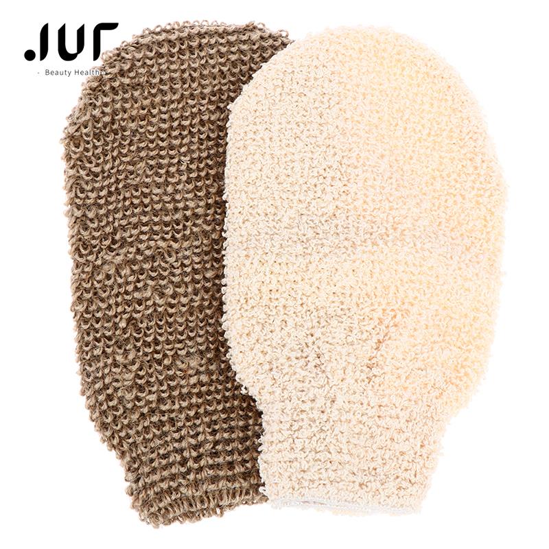 Guantes exfoliantes de 2 piezas para ducha, cepillo corporal para dedos, Toalla de baño para ducha, cepillo corporal, toalla de espuma para SPA, masaje corporal