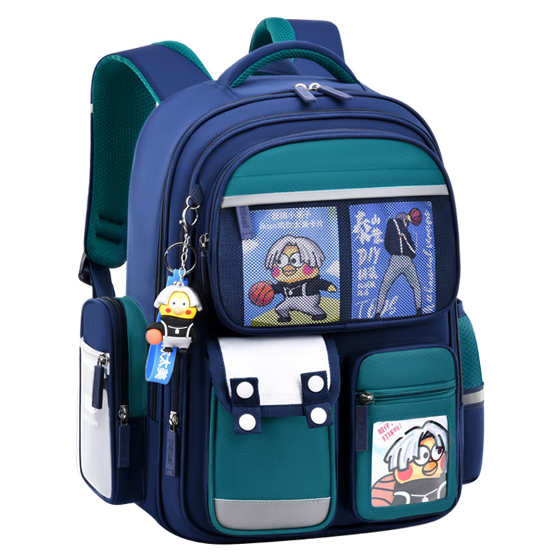 2025 새로운 어린이 학교 가방 소년 배낭 기본 Schoolbag 학생 배낭 1-6 학년 소년 & 소녀 척추 구호 배낭