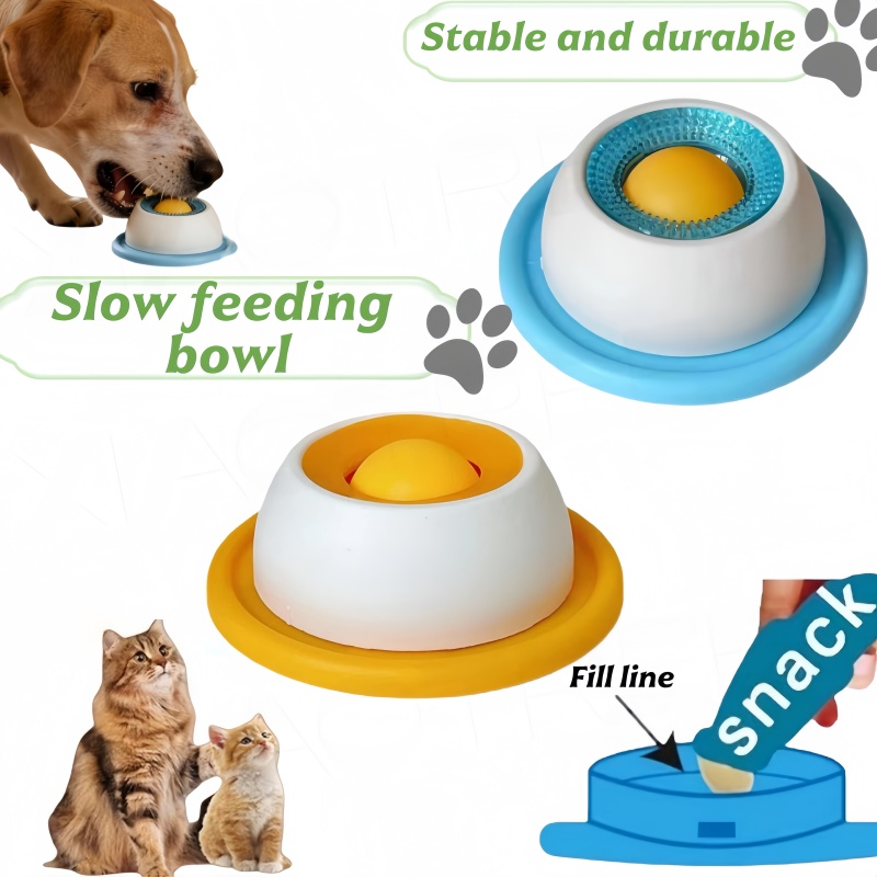 Cuenco para lamer perros/gatos, juguete para lamer mascotas, cuenco para comida lenta, cuenco para lamer antideslizante, juguete educativo, hace que los perros/gatos aman la lamer.