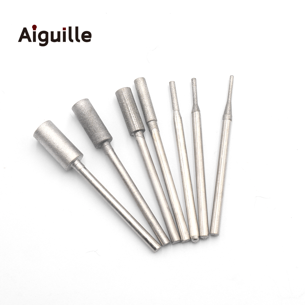 Reilyn 400 #2.35mm 생크 1-6mm 다이아몬드 그라인딩 버, 옥 다이아몬드 연마 비트, 치아 그라인딩 비트, 다이아몬드 그라인딩 포인트