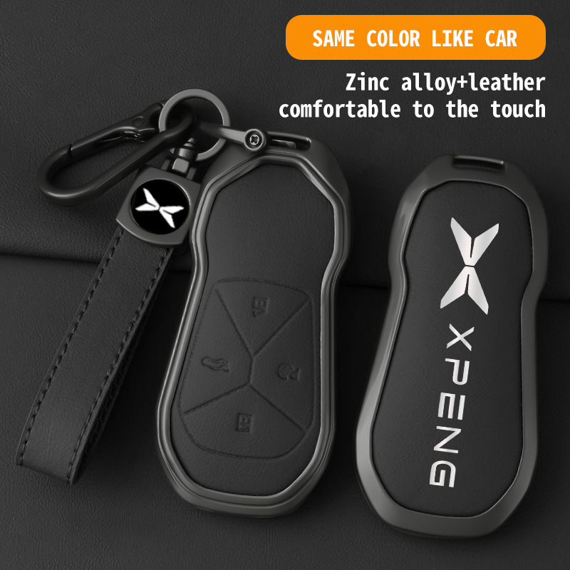 Étui en cuir et alliage de Zinc pour clé télécommande de voiture, coque de protection pour Xpeng Xiaopeng P5 P7 G9 G3i, accessoires d'intérieur automobile, nouvelle collection